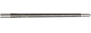 Carbon fiber rifle barrel with metal ends.