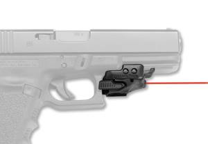 Handgun with laser sight attachment