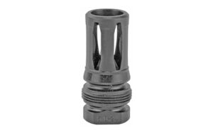 Black metal flash hider for firearms
