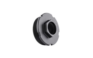 Black threaded plastic nut adapter