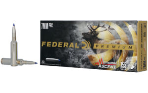 Federal Premium 7mm PRC ammunition, elk hunting bullets.