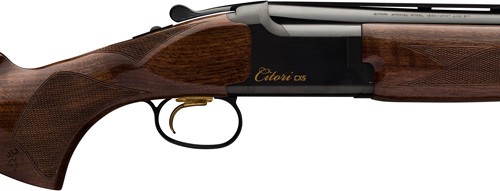 Shotgun with wooden stock and engraved details.