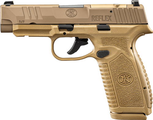 FN REFLEX MRD XL 9MM LUGER - 2-10RD MAGS FDE NO SAFETY
