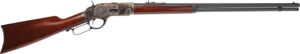 Lever-action rifle with wooden stock