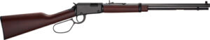Lever action rifle with wooden stock