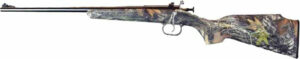 Camouflage hunting rifle with scope