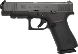 GLOCK 48 MOS 9MM LUGER FS 10RD - BLACK POLYMER FRONT RAILS