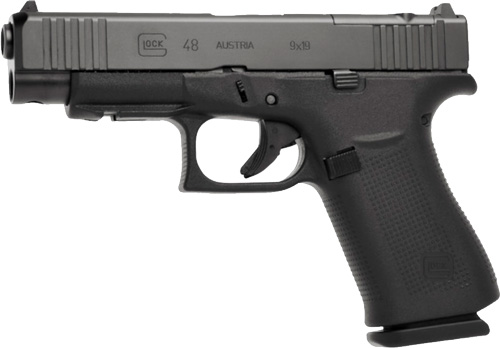 GLOCK 48 MOS 9MM LUGER FS 10RD - BLACK POLYMER FRONT RAILS