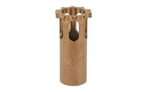 Bronze gear-shaped cylindrical metal part