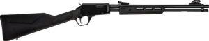 Black lever-action rifle side view