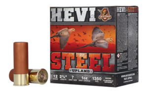 Hevi Steel Upland shotgun shells packaging and cartridges.