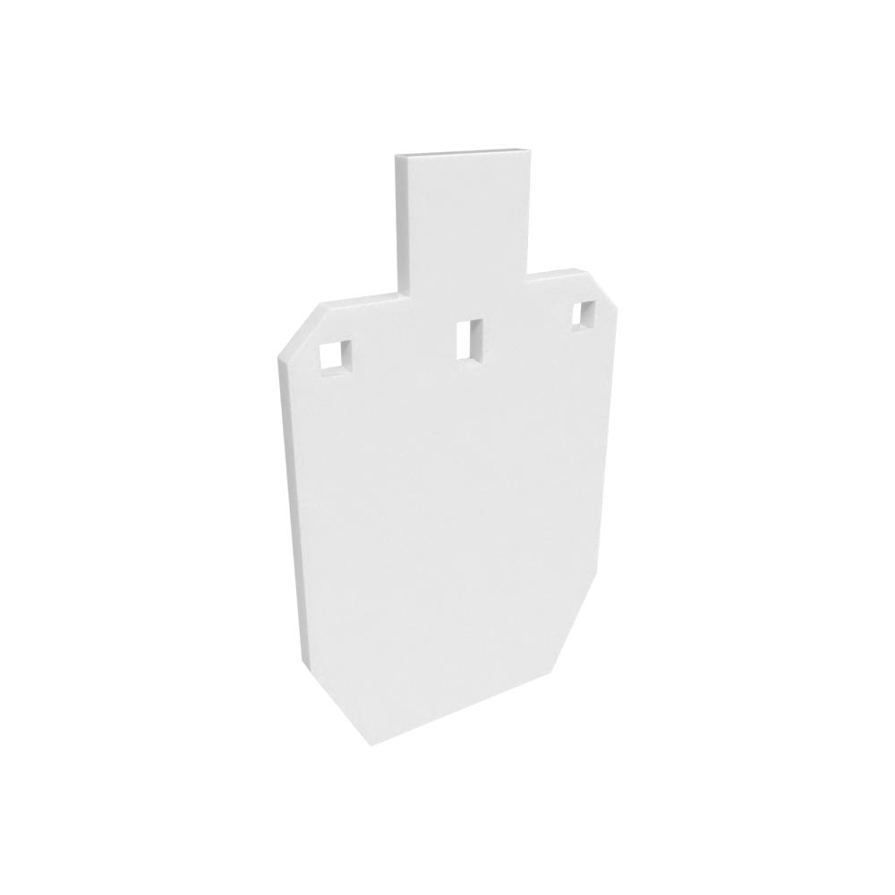 White silhouette shooting target for range practice