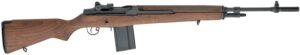 Semi-automatic rifle with wooden stock
