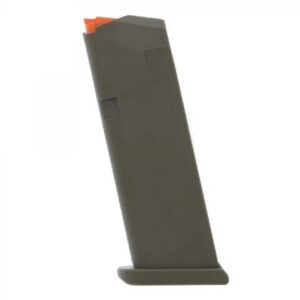 Glock magazine with orange follower.