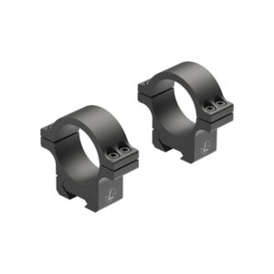 Black scope rings for rifle mounting