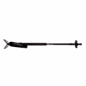 Adjustable ski pole with grip and basket