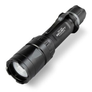 Police Security Flashlights Trac Tact Rechargeable LED Flashlight 1000 Lumens Black