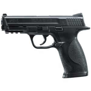 Black handgun side view