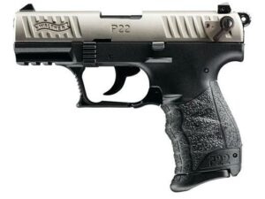 Black and silver handgun, Walther P22 model.