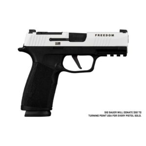 SIG P365-XMacro Freedom Handgun 9mm luger 17rd Magazines(2) 3.7" Barrel Two-Tone White on Black Optic Ready