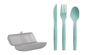 Reusable cutlery set with case