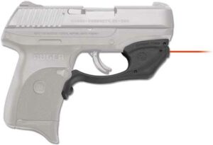 Pistol with black tactical laser attachment