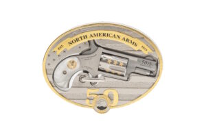 NORTH AMERICAN ARMS MINI 22LR REV 50TH ANIV BUCKLE