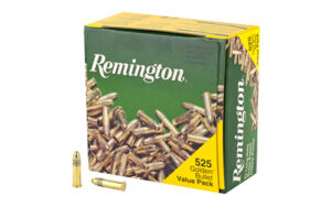 Remington .22 LR ammo box with bullets