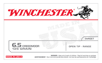Winchester 6.5 Creedmoor ammunition packaging.