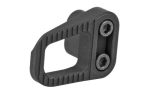 Black tactical gun accessory with two screws