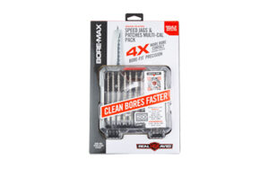 Bore cleaning kit packaging with brushes and patches.