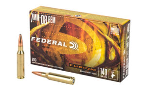 Federal Fusion 7mm-08 REM rifle ammunition box