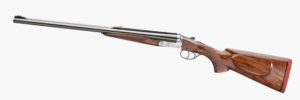 Double-barrel shotgun with wooden stock