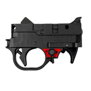 Firearms trigger assembly with safety selector switch.