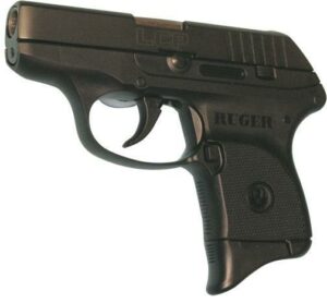 Black Ruger LCP handgun, compact design