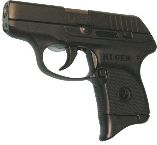 Black Ruger LCP handgun, compact design