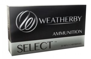 Weatherby Select ammunition box, 20 rifle cartridges
