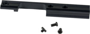 Black rail with screws for mounting