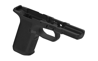 Black polymer handgun frame for custom assembly