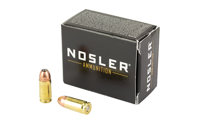 Nosler ammunition box with bullets