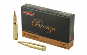 PMC Bronze .308 Winchester ammunition box and bullets