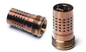 Copper heat sink with perforated design