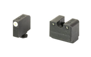 Gun night sights, front and rear view