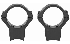 Black scope rings for rifle mount attachment