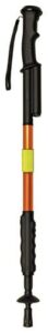 Orange and black adjustable trekking pole with grip