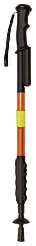 Orange and black adjustable trekking pole with grip