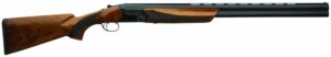 Wooden hunting shotgun with double barrel