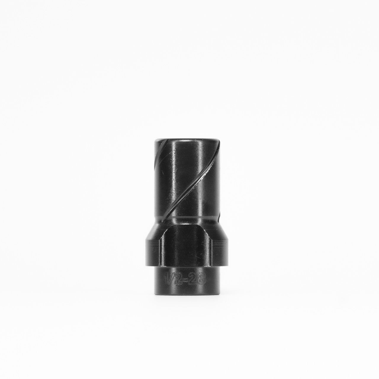 Black metal nozzle with spiral design
