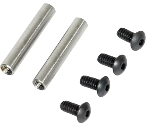 Metal rods and screws for electronics assembly.