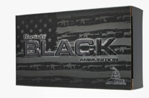 Hornady Black Ammunition box with American flag design.